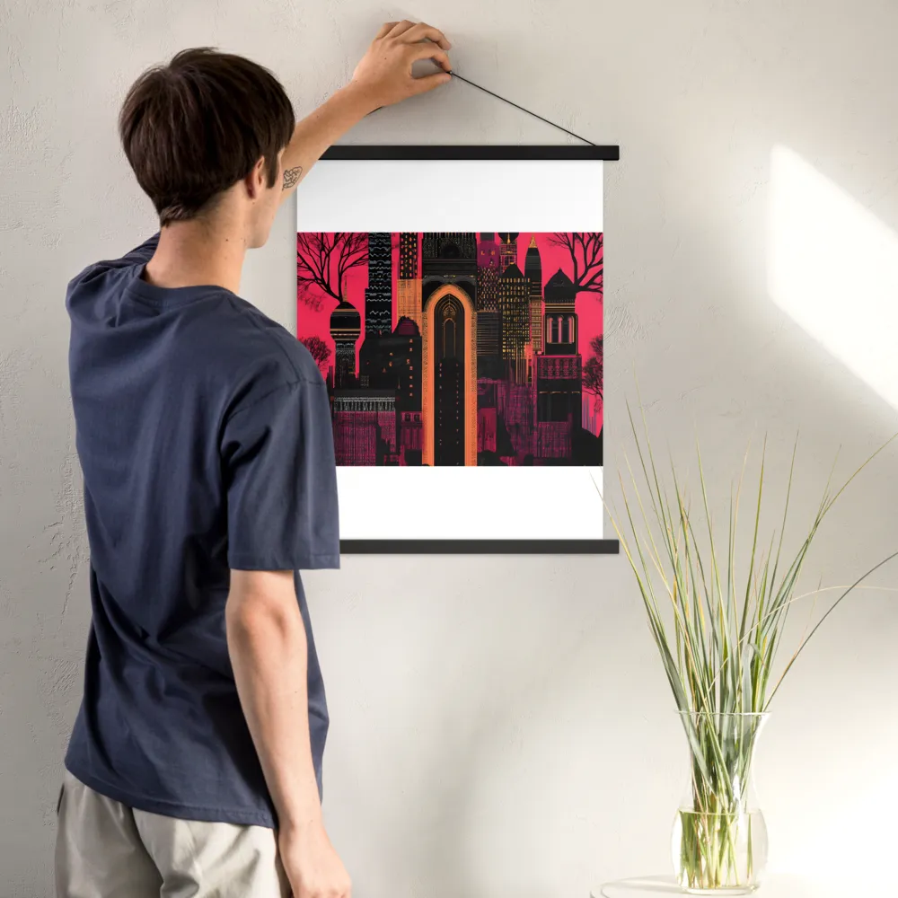 Urban Reverie | Poster With Black Wood Hanger | 18″×24″