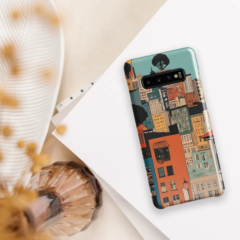 Urban Fusion: A Colorful Cityscape | Phone Case |  S10 Plus | Snap Case | Glossy