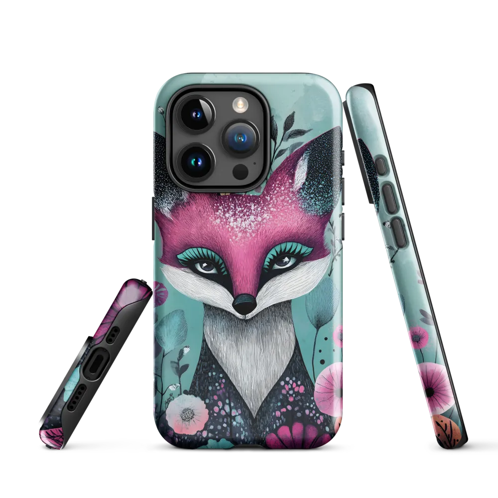 Whimsical Fox Among Blossoms | Phone Case |  15 Pro | Tough Case | Glossy