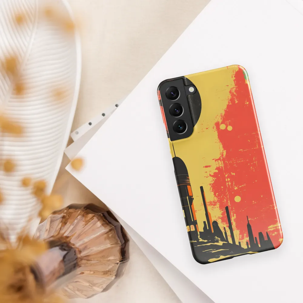 Journey to the Stars: A Retro-Futuristic Landscape | Phone Case |  S22 Plus | Snap Case | Glossy