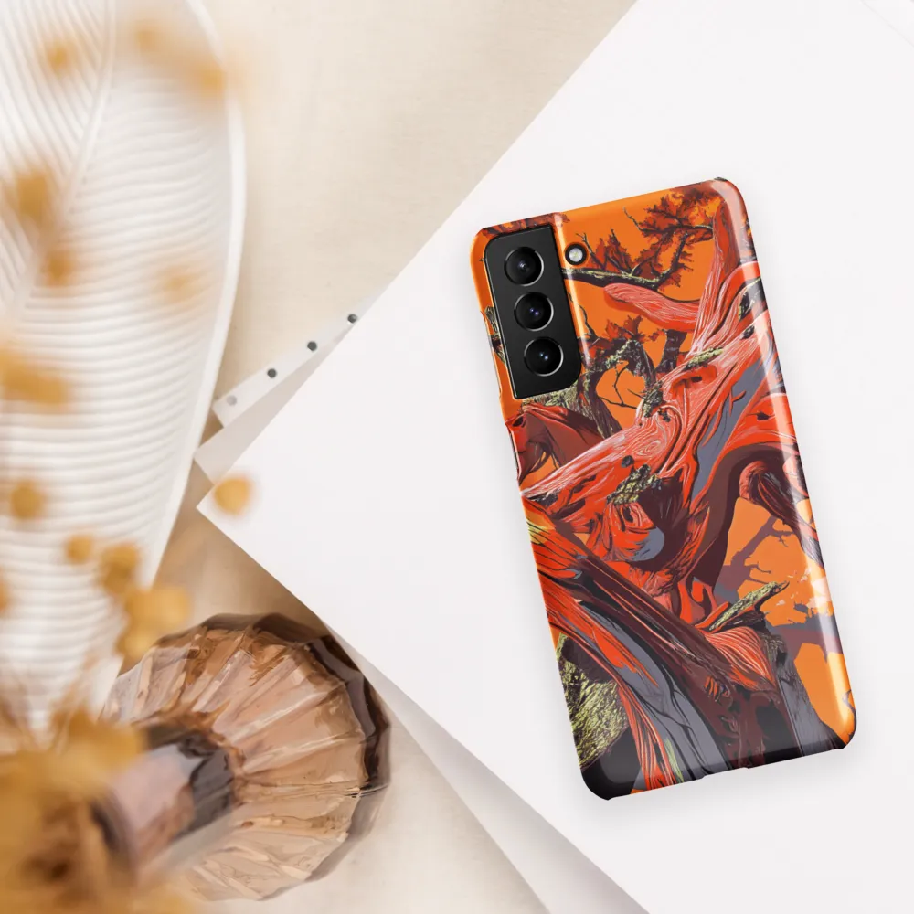 Life in Motion: An Abstract Tree | Phone Case |  S21 Plus | Snap Case | Glossy