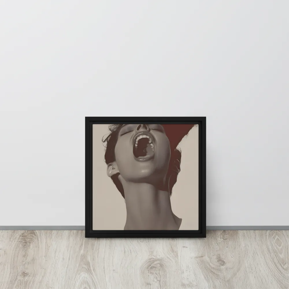 Echoes of Emotion | Canvas with Black Frame | 12″×12″