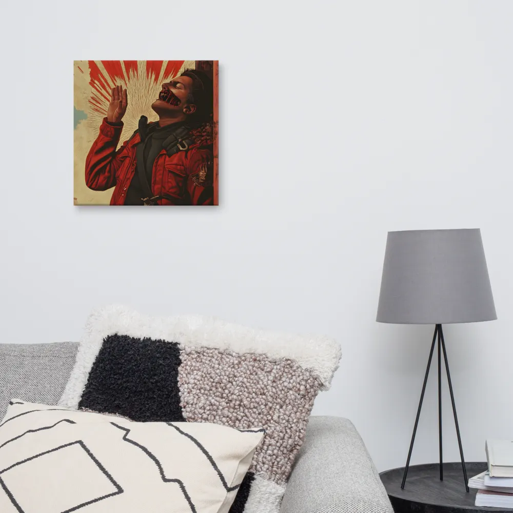 Defiant Echoes of Ruin | Canvas | 16″×16″