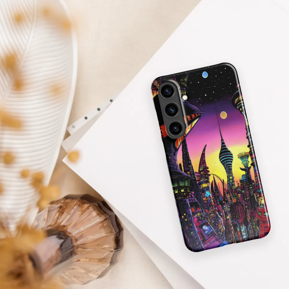 Futuristic Cityscape at Dusk | Phone Case |  S24 Plus | Snap Case | Glossy