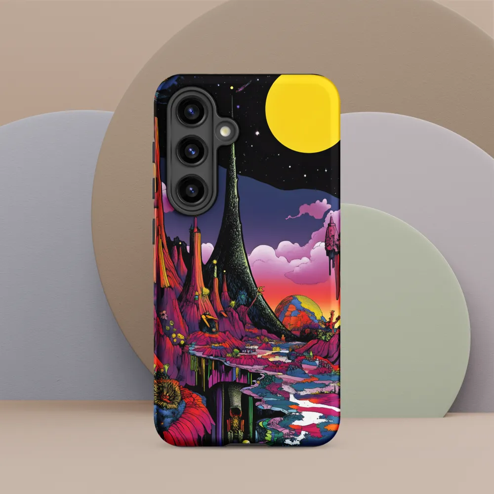 Celestial Dreams: A Journey Through an Alien Landscape | Phone Case |  S24 | Tough Case | Matte