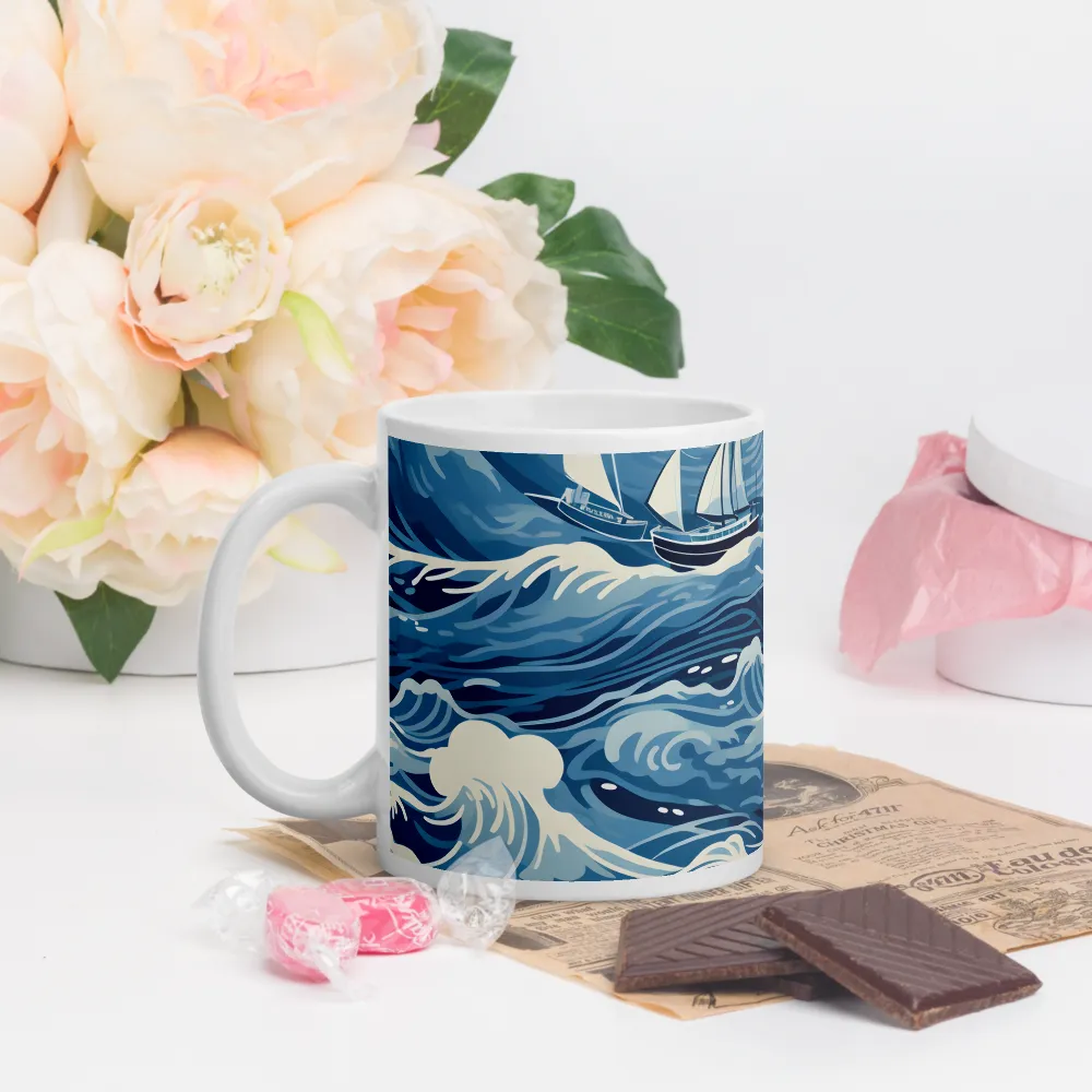 Nautical Dreams: Waves of Adventure | Mugs | Multiple Sizes & Colors