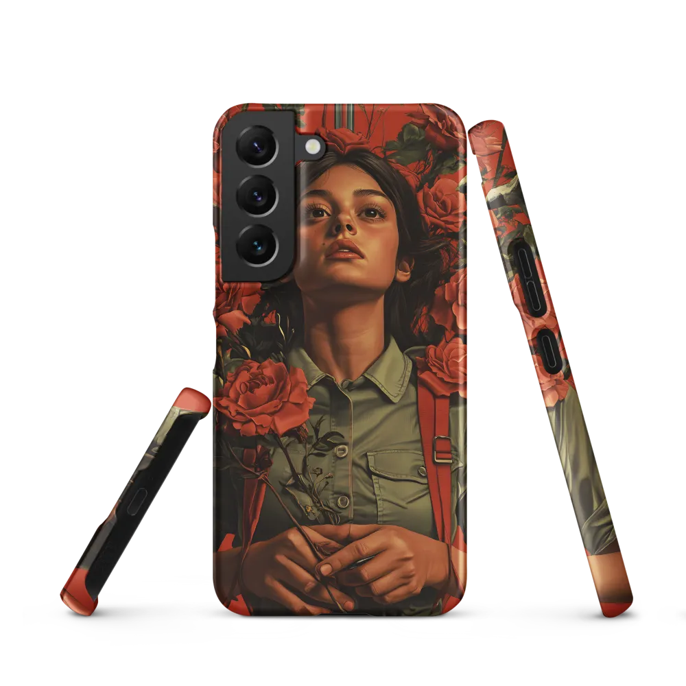 Harmony and Strength: A Portrait Among Roses