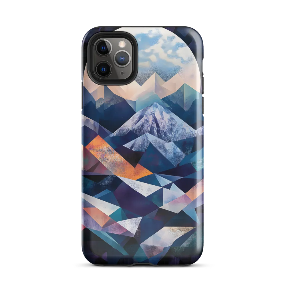 Luminous Peaks: A Geometric Reverie | Phone Case |  11 Pro Max | Tough Case | Glossy