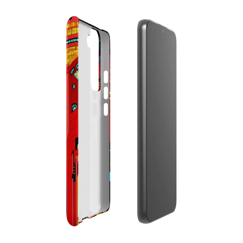Neon Dreams: A Cyberpunk Cityscape | Phone Case |  S22 Plus | Snap Case | Matte