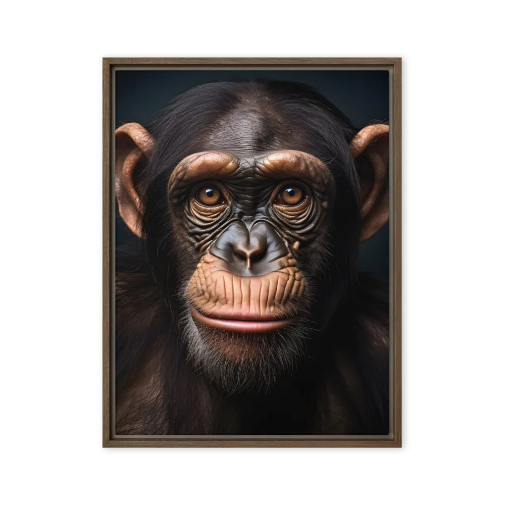 Whispers of Curiosity | Canvas with Brown Frame | 24″×32″