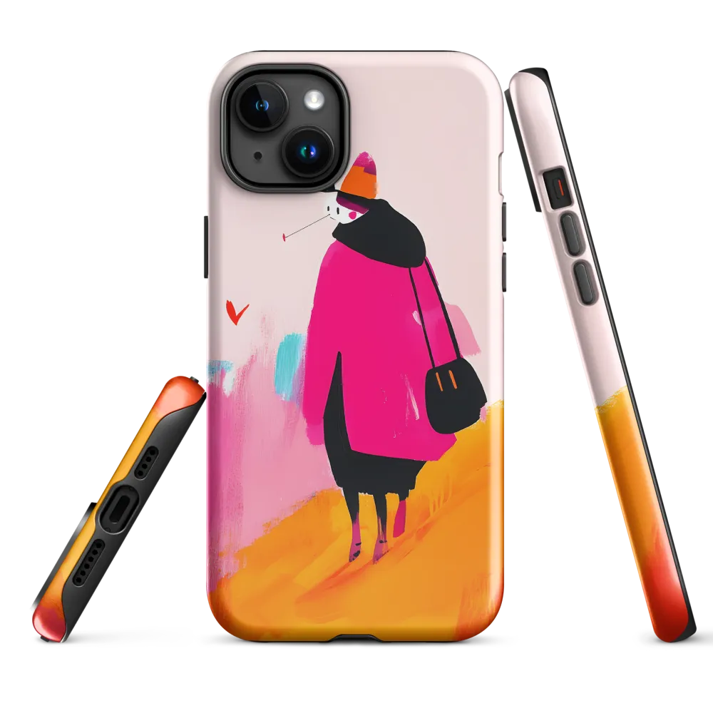 Wanderer in Pink | Phone Case |  15 Plus | Tough Case | Glossy