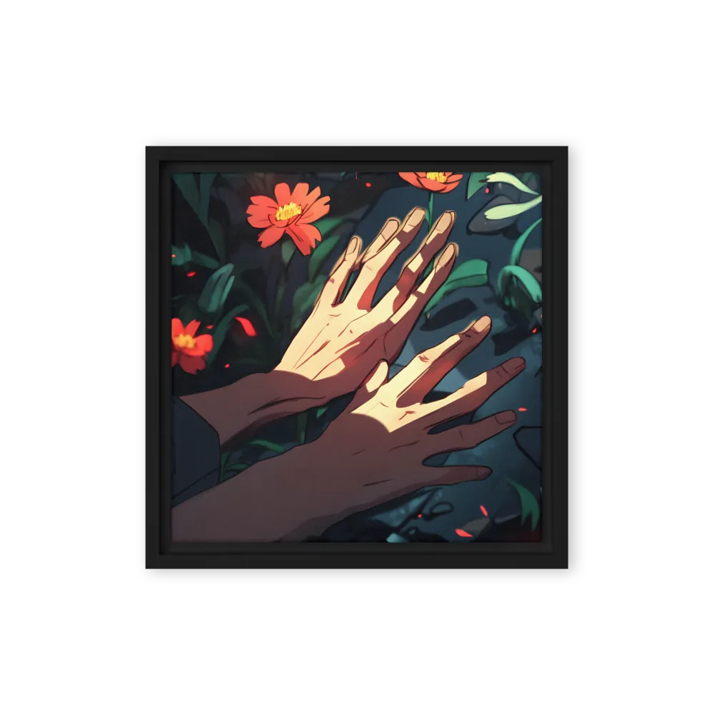 Whispers of Nature | Canvas with Black Frame | 12″×12″