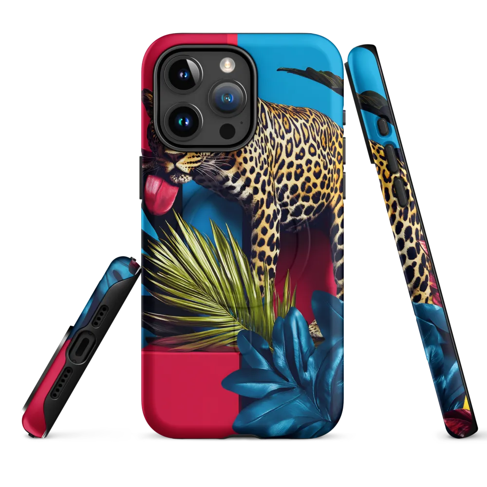 Playful Leopard in Vibrant Paradise