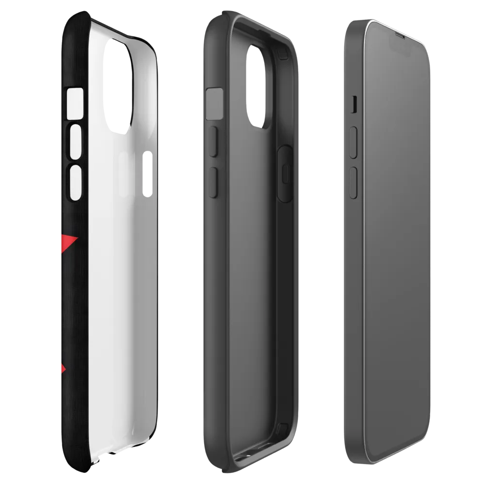 Geometric Symphony in Contrast | Phone Case |  14 Plus | Tough Case | Matte