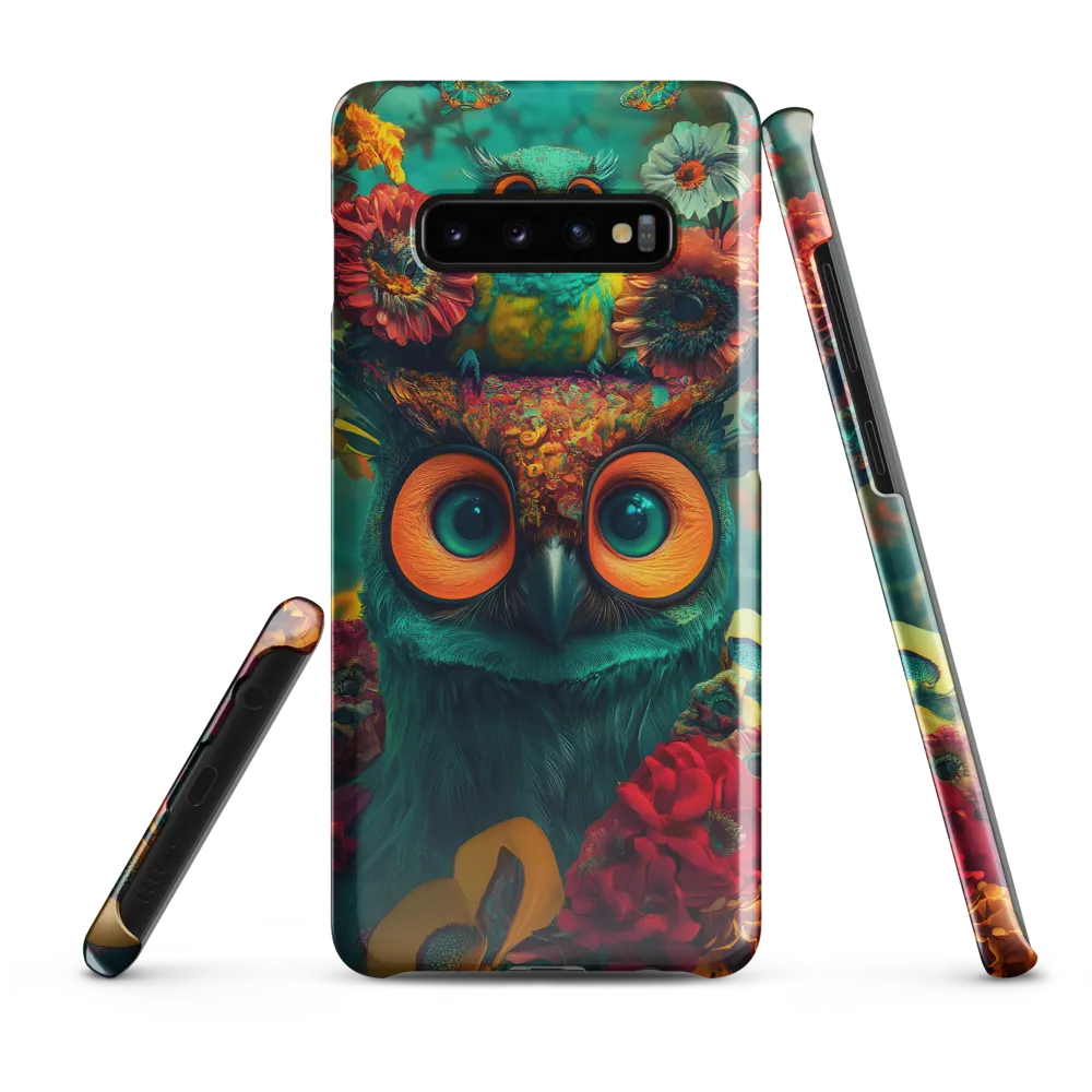 Majestic Harmony: The Floral Owl | Phone Case |  S10 Plus | Snap Case | Glossy