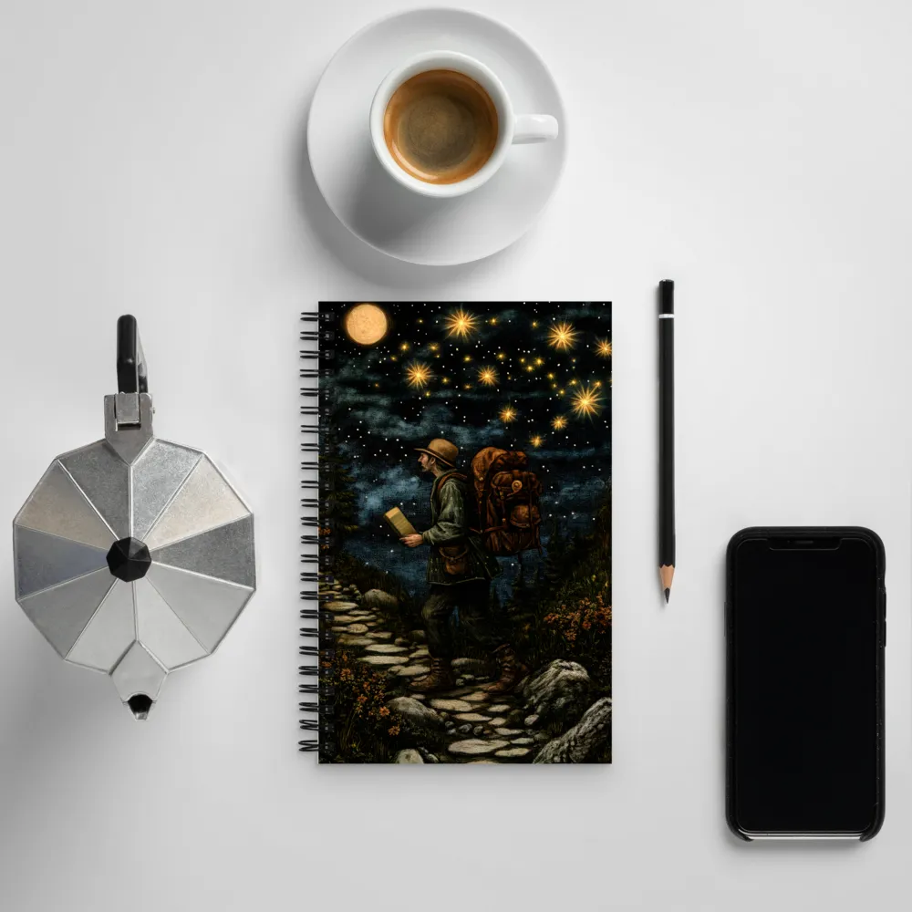 Journey Through a Starry Night | Spiral Notebook