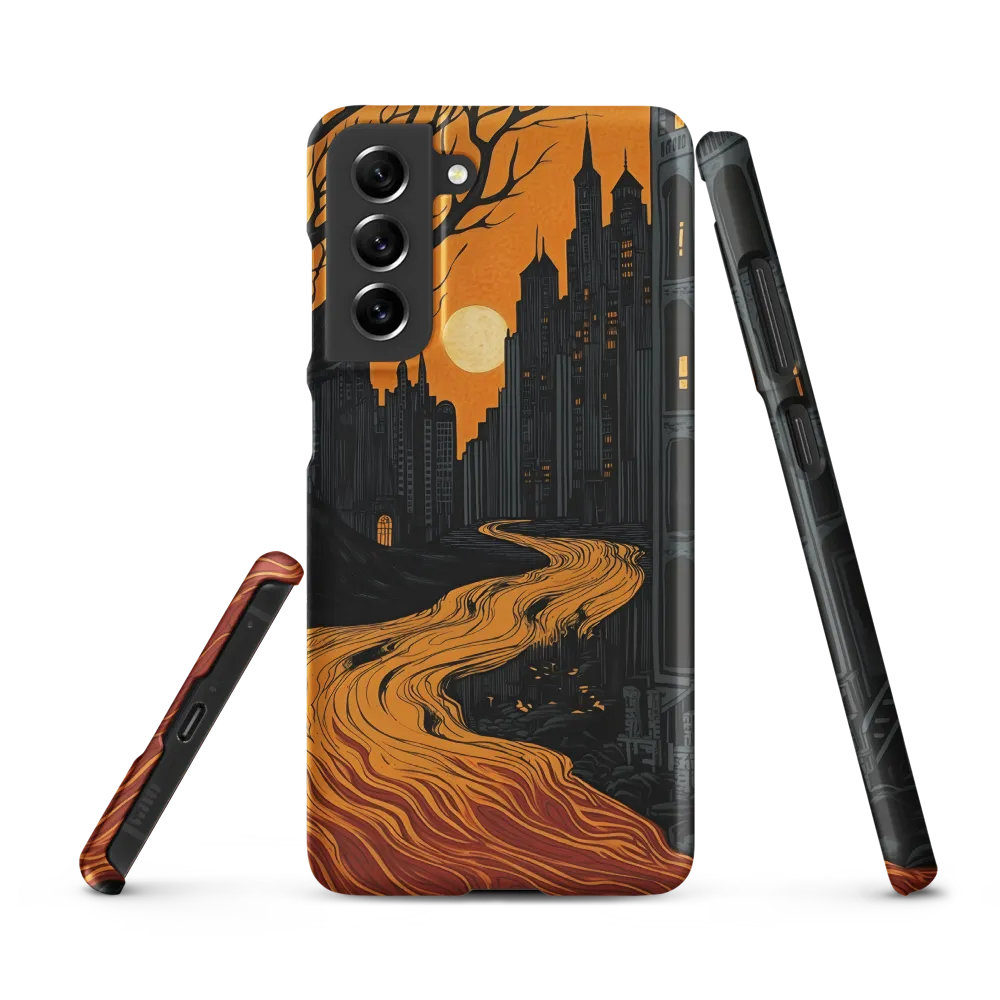 Eerie Cityscape: A Haunting Reflection | Phone Case |  S21 FE | Snap Case | Matte