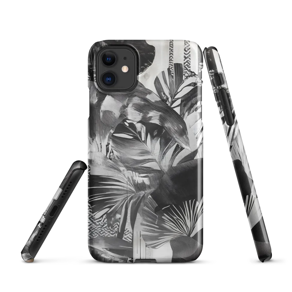 Monochrome Serenity in Tropical Foliage