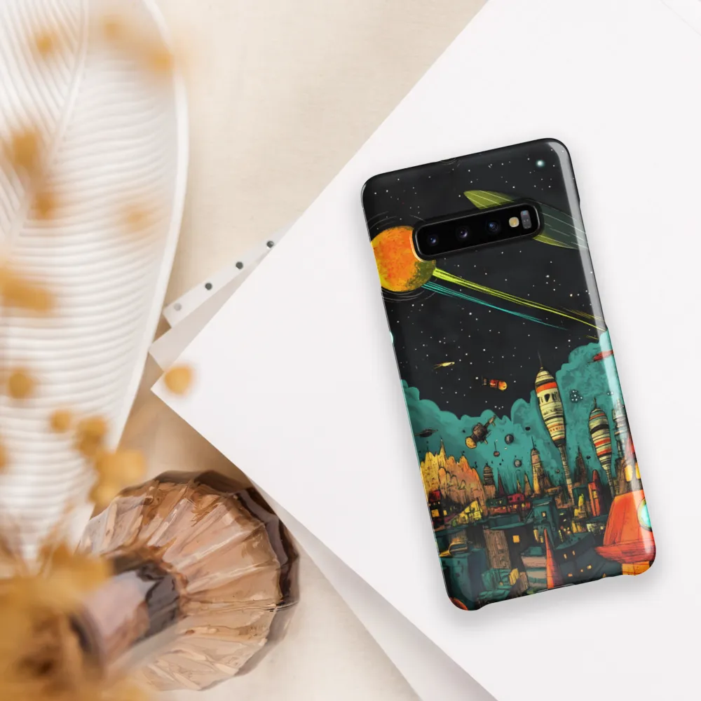 Galactic Cityscape: A Journey Through Imagination | Phone Case |  S10 Plus | Snap Case | Glossy