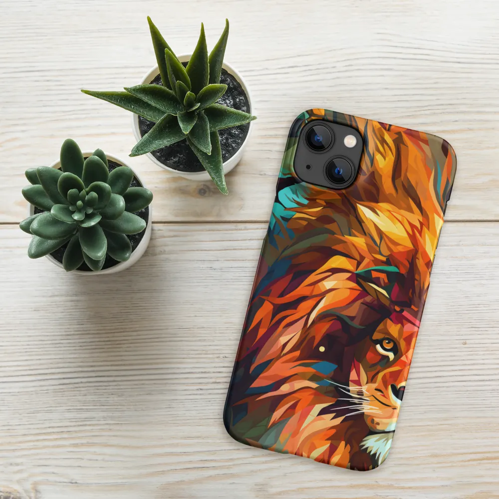 Majestic Gaze: The Polygonal Lion