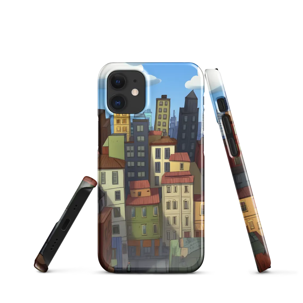 Urban Symphony: A Colorful Cityscape | Phone Case |  12 Mini | Snap Case | Glossy