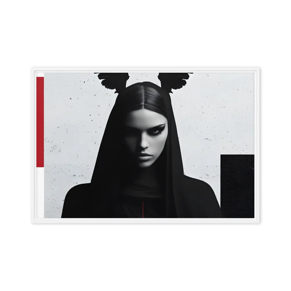 Whispers of Darkness | Canvas with White Frame | 20″×30″