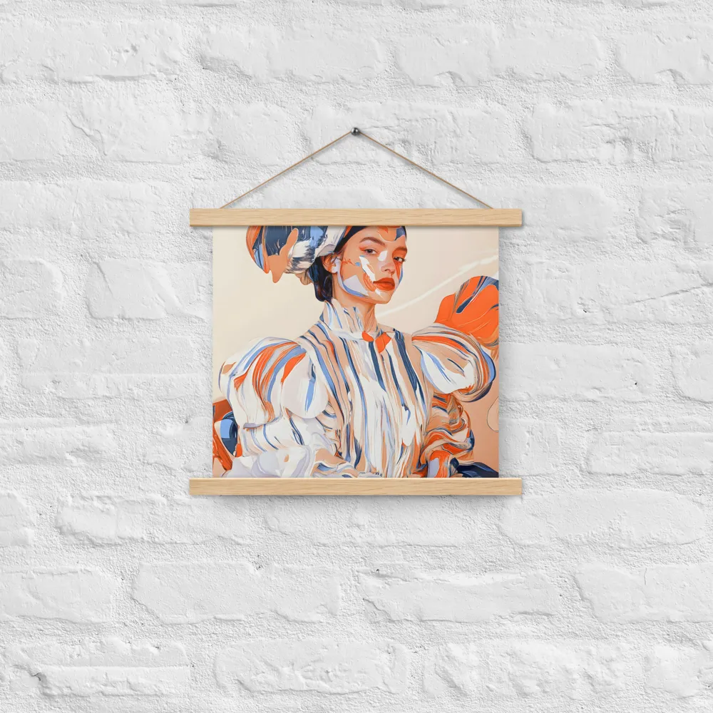 Vibrant Elegance | Poster With Oak Wood Hanger | 14″×14″