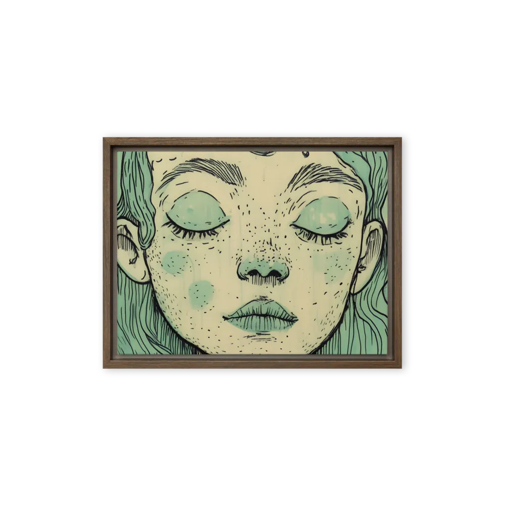 Beneath the Surface | Canvas with Brown Frame | 12″×16″