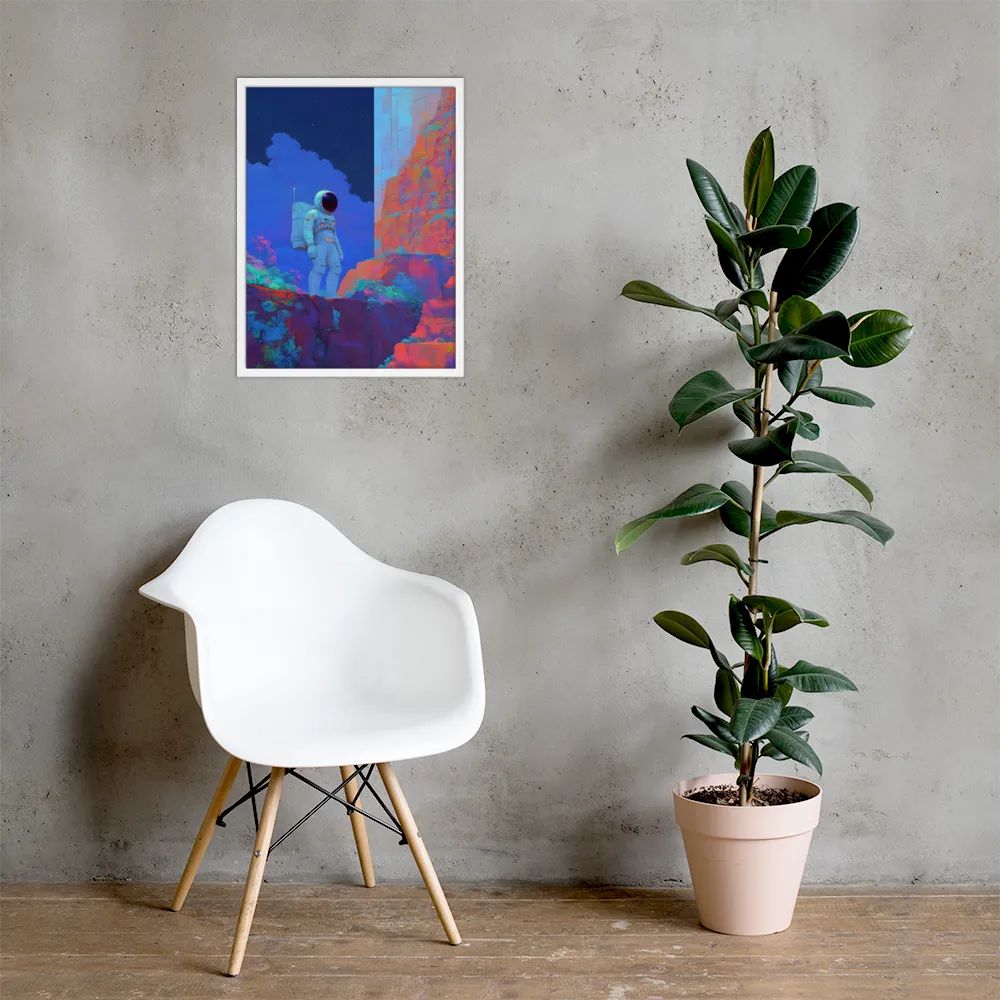 Interstellar Reflections | Poster with White Frame | 18″×24″