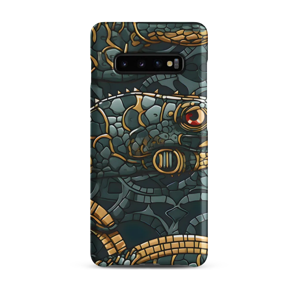 Reptilian Elegance: A Digital Art Nouveau Tapestry