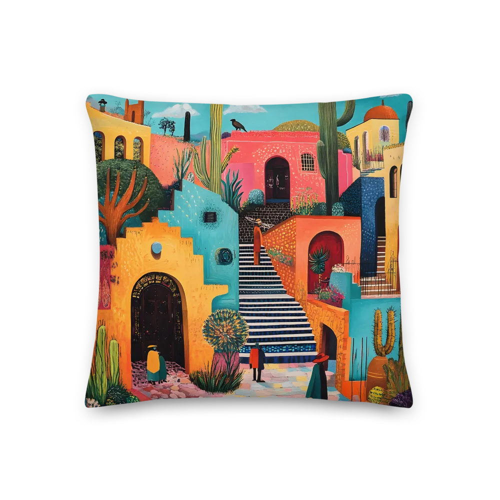 Colorful Architectural Harmony | Pillow | 18″×18″