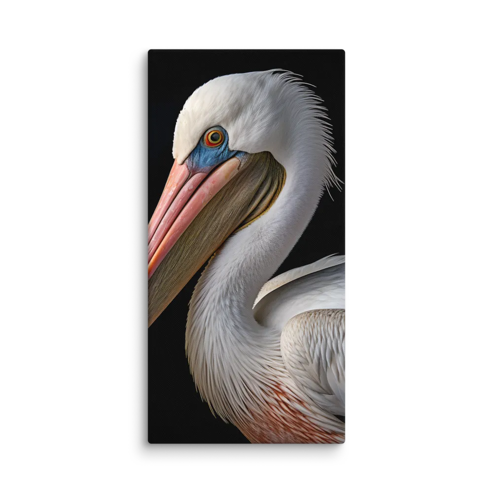Elegance in White: The Pelican | Canvas | 16″×32″