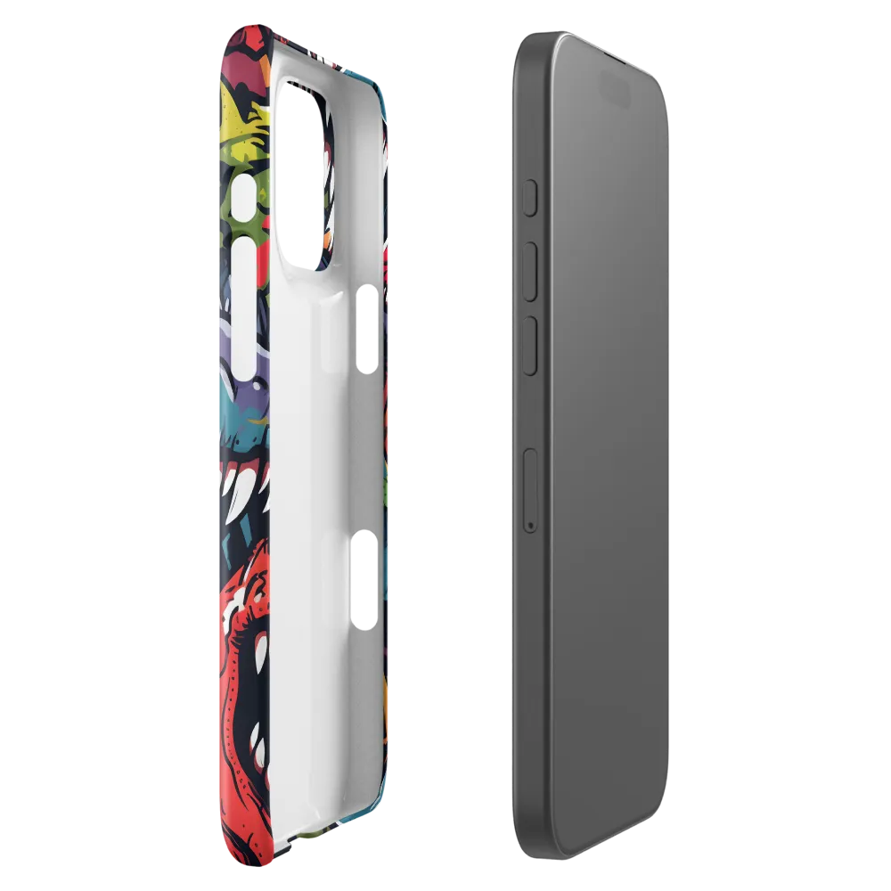 Dino Mania: A Colorful Frenzy | Phone Case |  16 Pro Max | Snap Case | Glossy