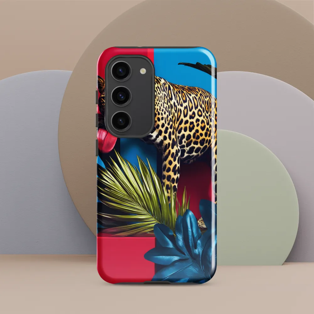 Playful Leopard in Vibrant Paradise