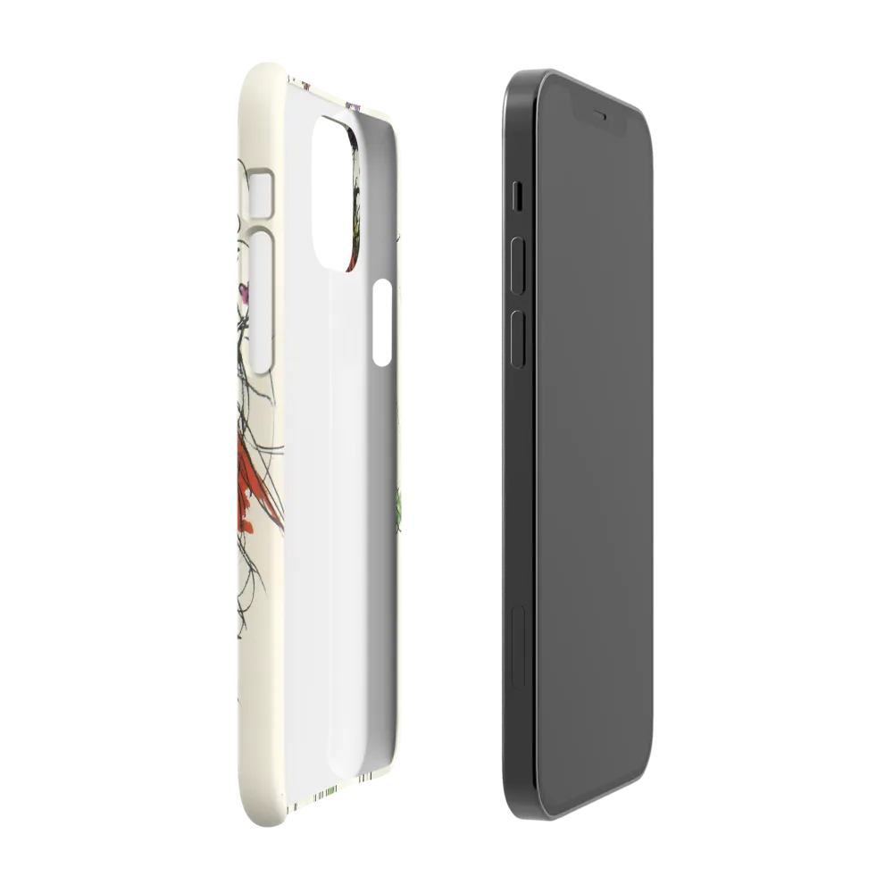 Whimsical Floral Portrait | Phone Case |  12 Pro | Snap Case | Matte