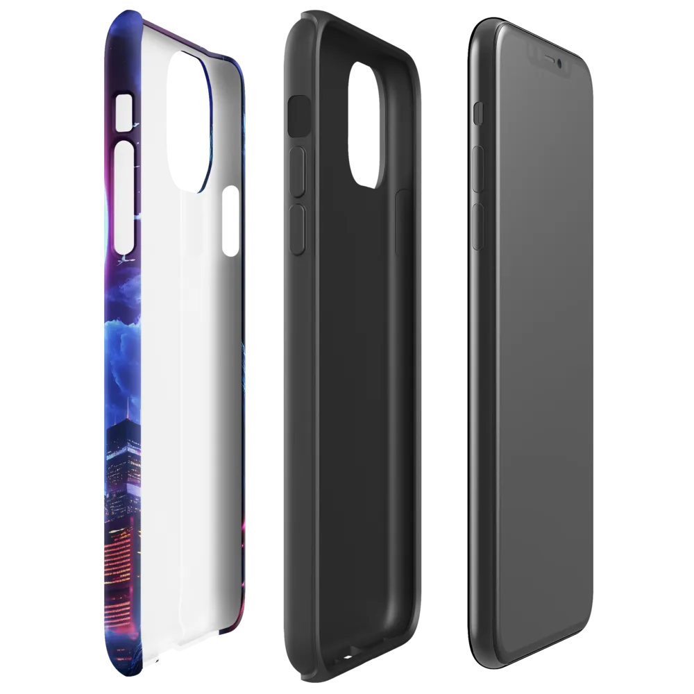 Celestial Dreams: A Futuristic Cityscape | Phone Case |  11 Pro Max | Tough Case | Glossy