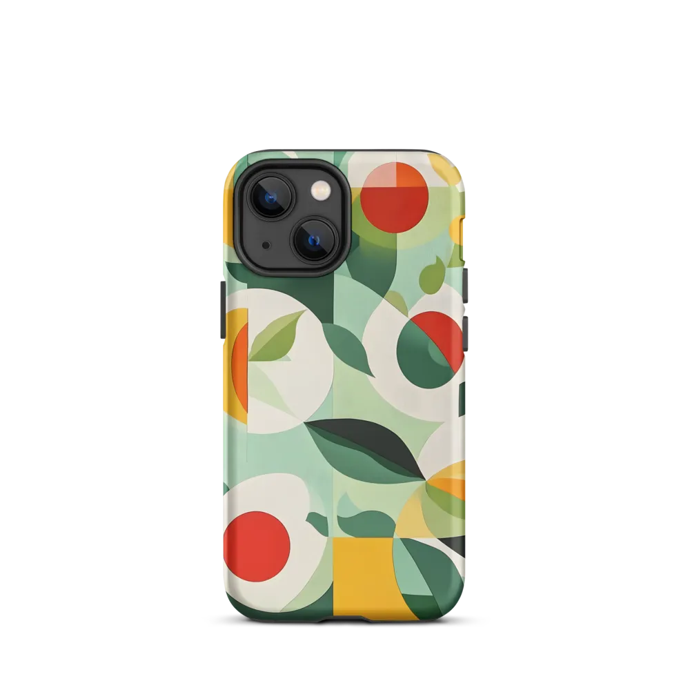 Harmony in Shapes: A Playful Abstract Design | Phone Case |  13 mini | Tough Case | Matte