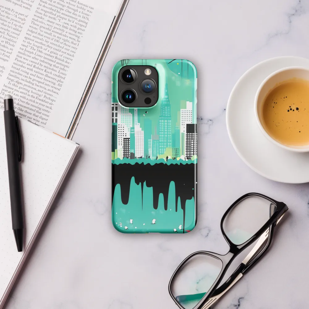 Urban Symphony: A Teal Tale | Phone Case |  15 Pro Max | Snap Case | Glossy