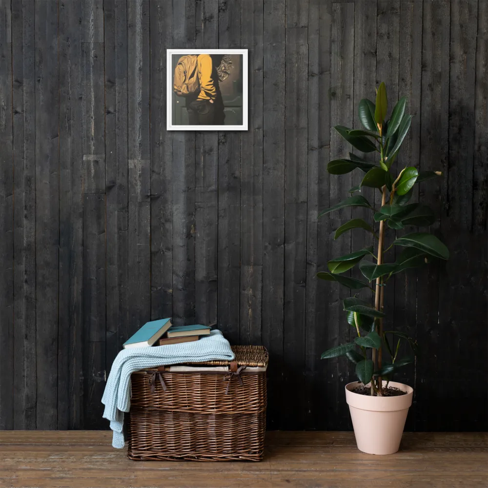 Silent Reflection | Canvas with White Frame | 12″×12″
