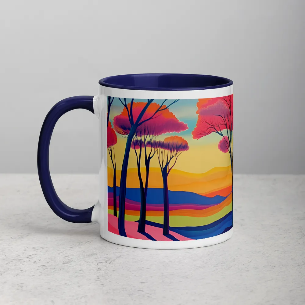 Abstract Landscape with Pink Trees | Mug
