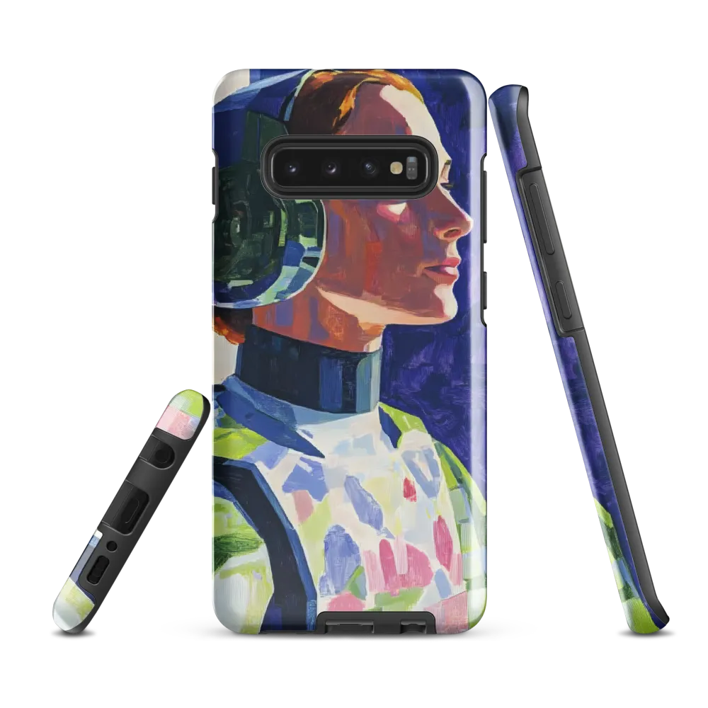 Beyond the Stars: A Contemplative Astronaut | Phone Case |  S10 Plus | Tough Case | Glossy