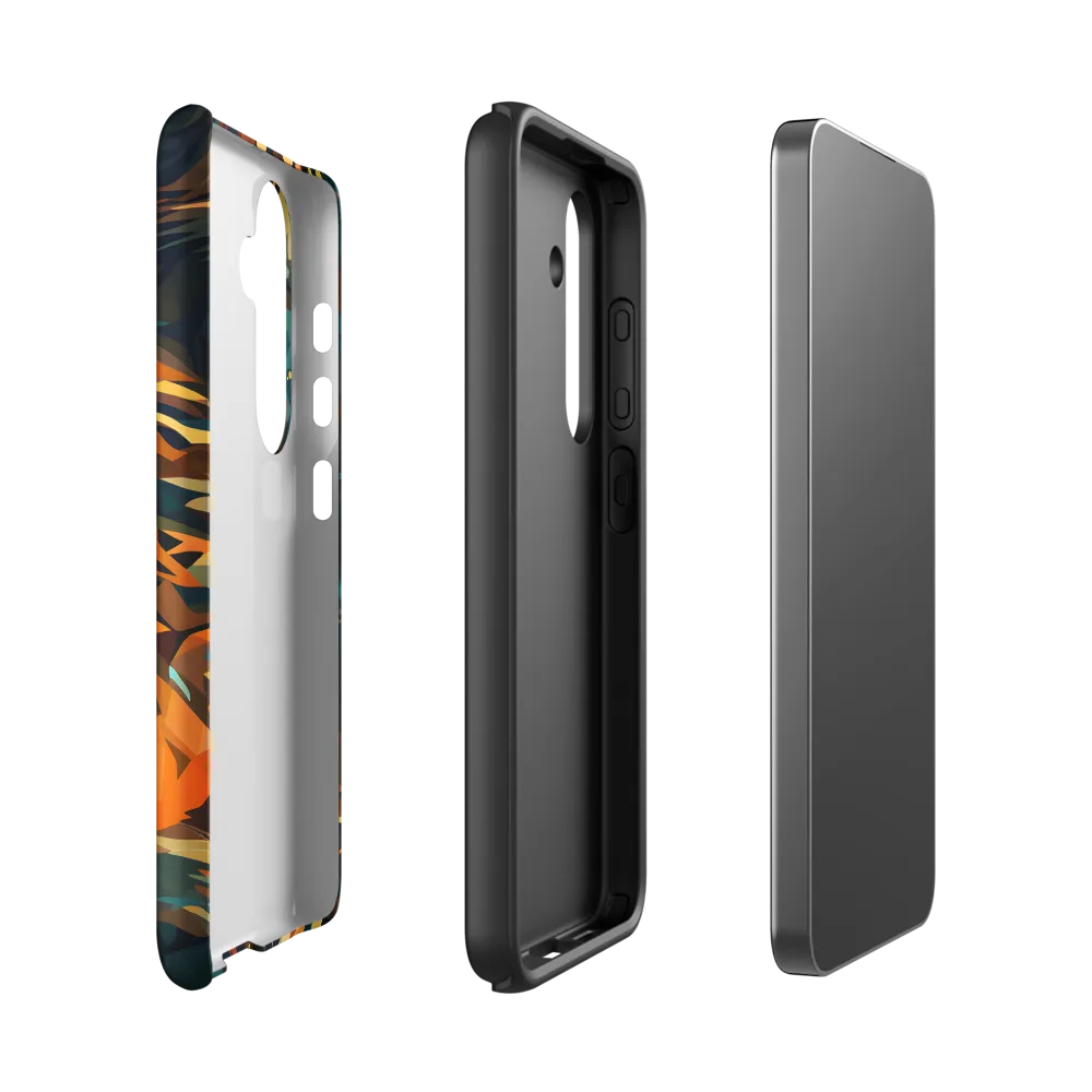 Wild Symphony: Abstract Tigers | Phone Case |  S24 | Tough Case | Matte
