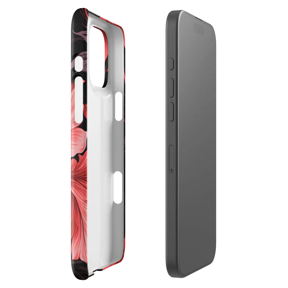 Tropical Elegance in Red | Phone Case |  16 Pro Max | Snap Case | Glossy