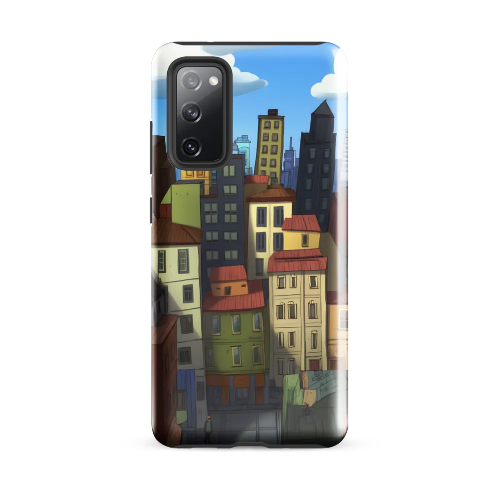 Urban Symphony: A Colorful Cityscape | Phone Case |  S20 FE | Tough Case | Glossy