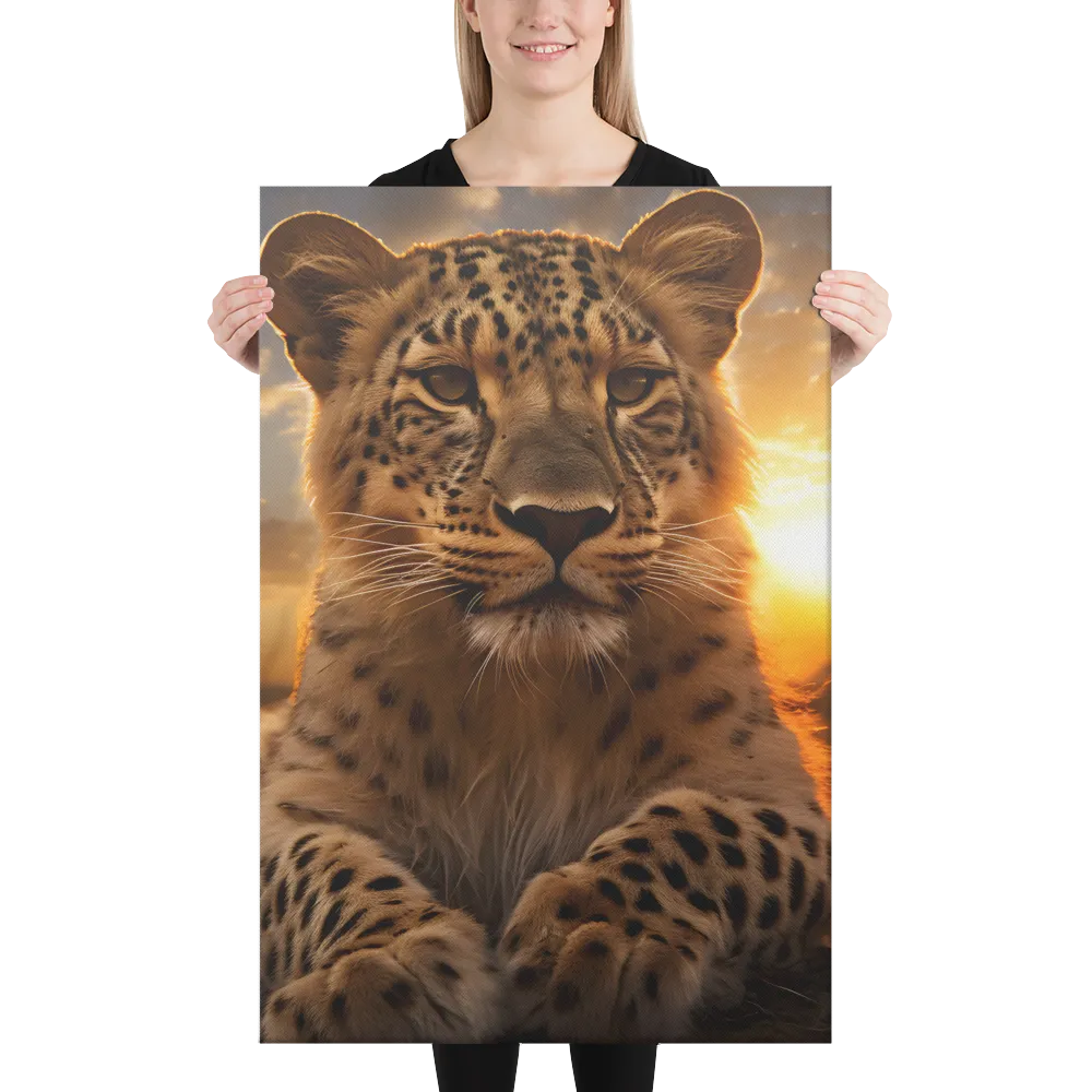 Regal Presence: The Leopard at Sunset