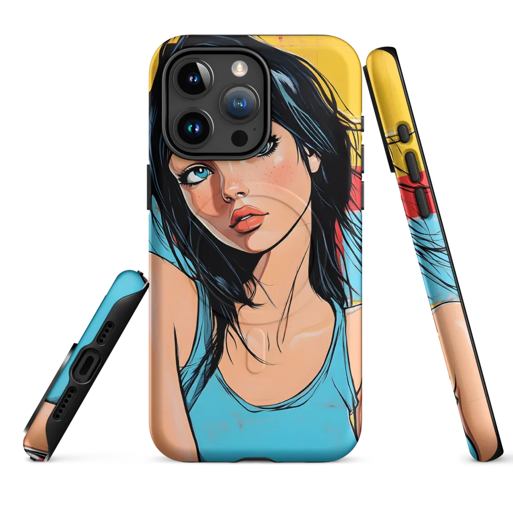 Vibrant Portrait of Modern Youth | Phone Case |  15 Pro Max | MagSafe® Tough Case | Matte