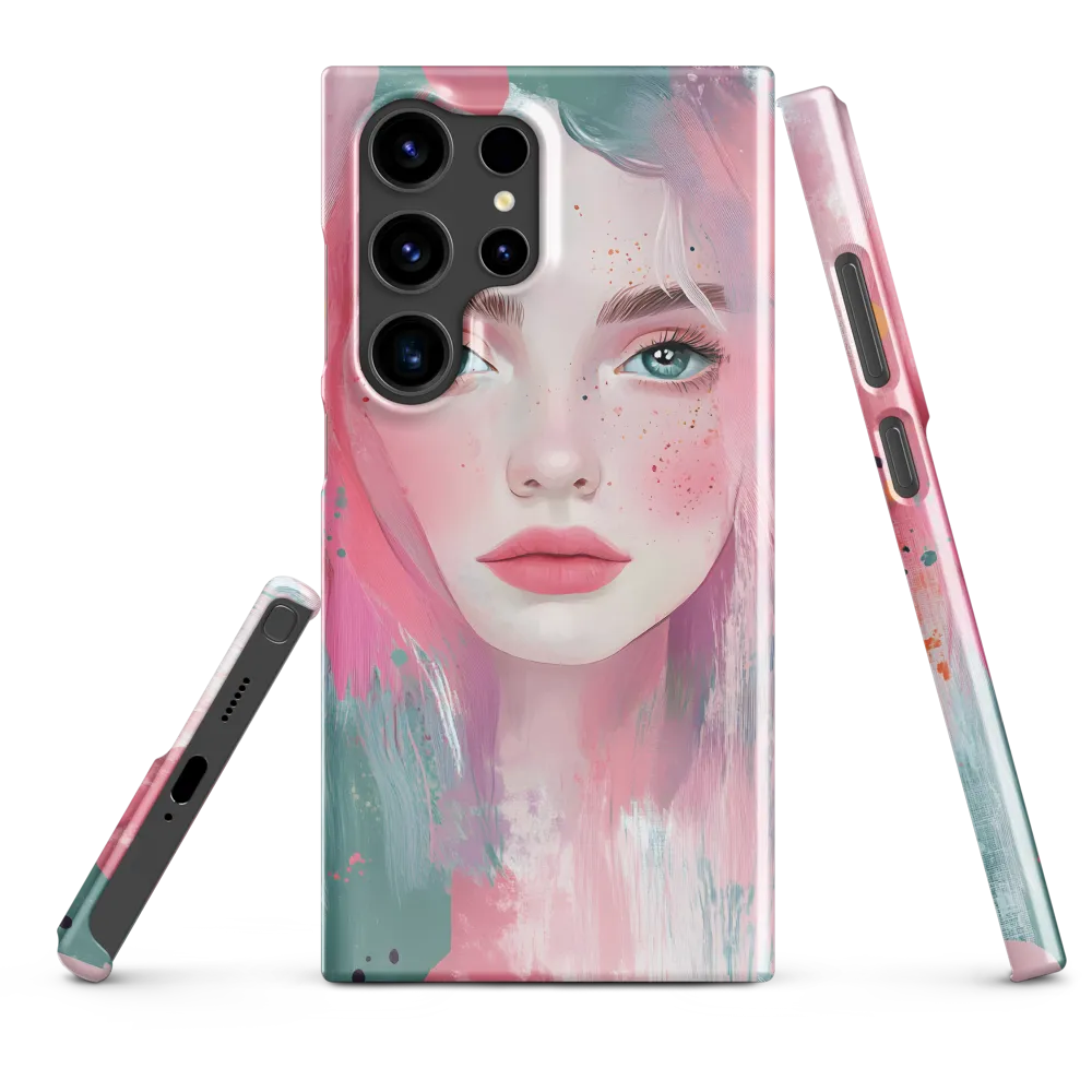 Dreamy Serenity: A Contemporary Portrait | Phone Case |  S24 Ultra | Snap Case | Glossy