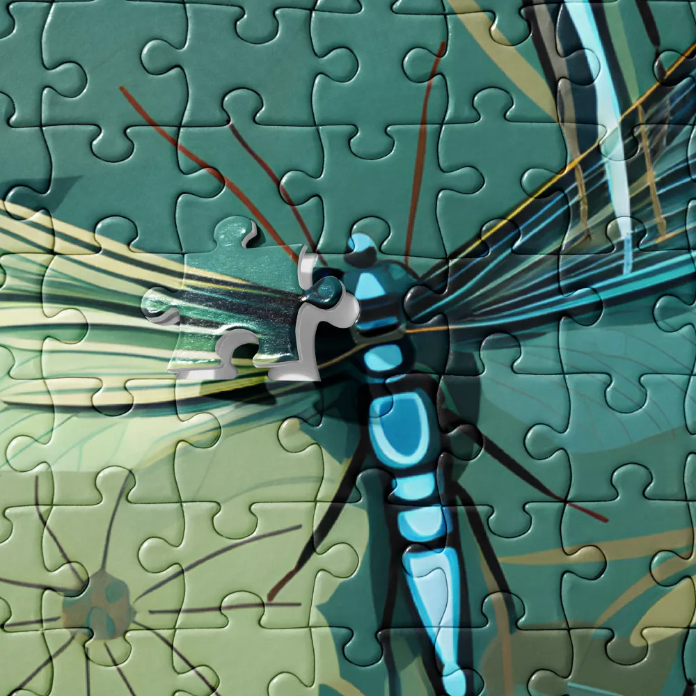 Whispers of Nature: Dragonflies in Harmony | Jigsaw Puzzle | 252 pieces