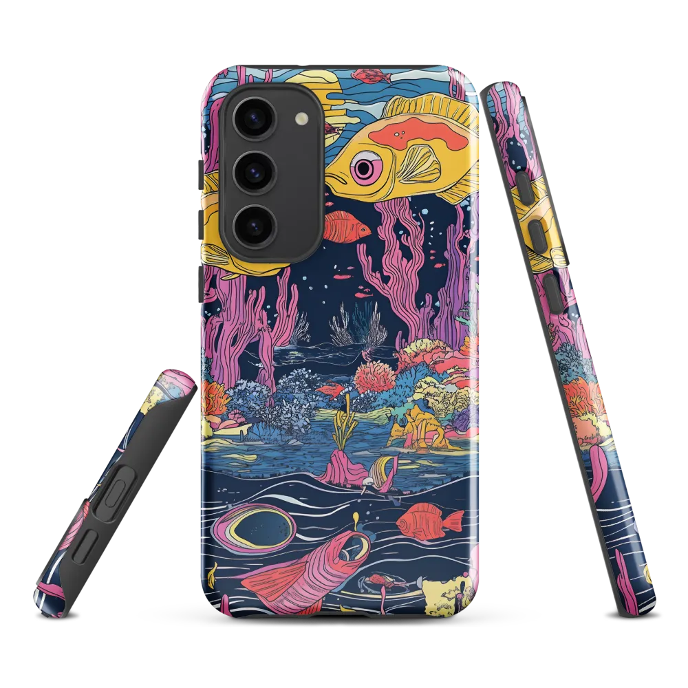 Underwater Dreamscape: A Playful Encounter | Phone Case |  S23 Plus | Tough Case | Glossy