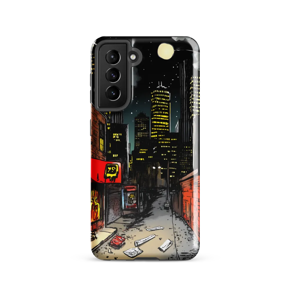 Nocturnal Cityscape: The Hidden Alley | Phone Case |  S21 | Tough Case | Glossy